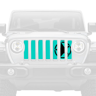Dirty Acres® - 1-Pc Oscar Mike Style Teal Perforated Main Grille