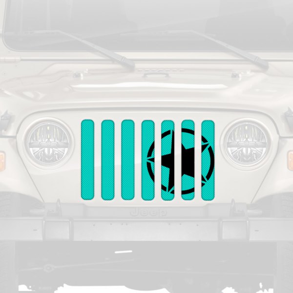 Dirty Acres® - 1-Pc Oscar Mike Style Teal Perforated Main Grille