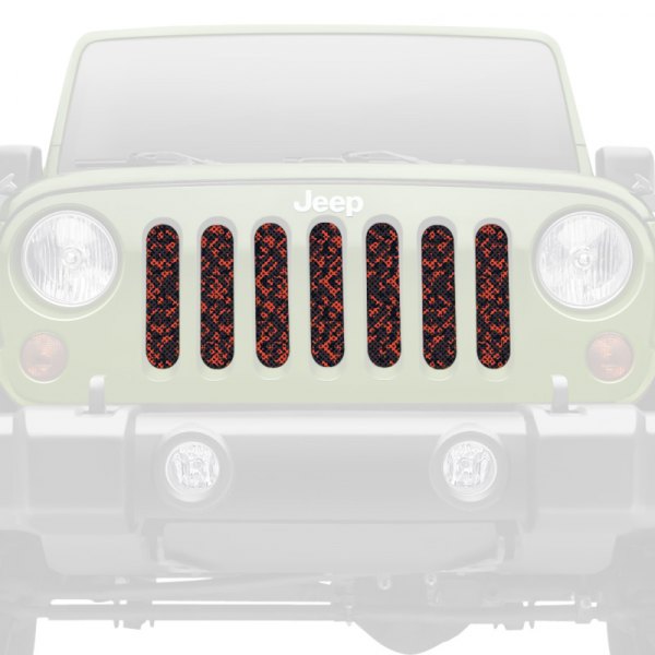 Dirty Acres® - 1-Pc Camo Style Orange/Blue Perforated Main Grille