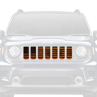 Dirty Acres® - 1-Pc American Orange Haze Flag Style Perforated Main Grille