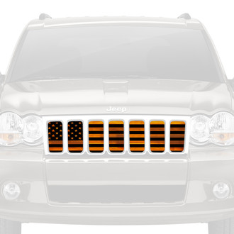 Dirty Acres® - 1-Pc American Orange Haze Flag Style Perforated Main Grille