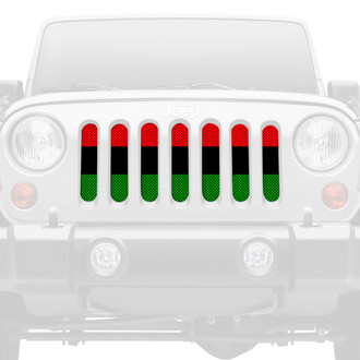 Dirty Acres® - 1-Pc Pan-African American Flag Style Perforated Main Grille