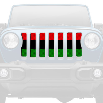 Dirty Acres® - 1-Pc Pan-African American Flag Style Perforated Main Grille