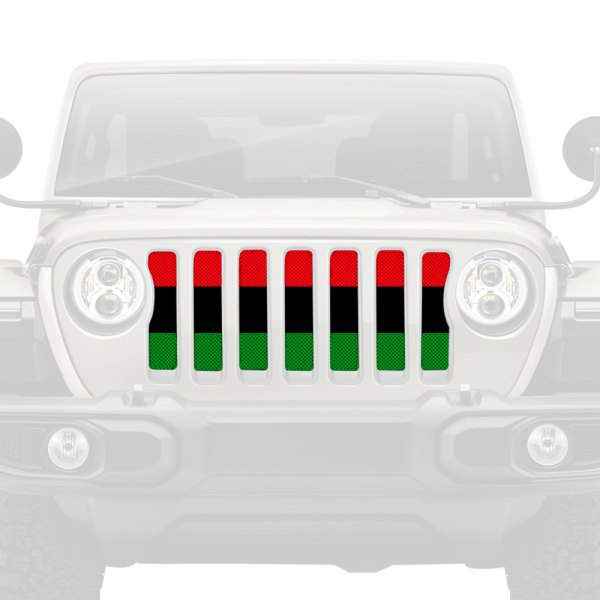 Dirty Acres® - 1-Pc Pan-African American Flag Style Perforated Main Grille