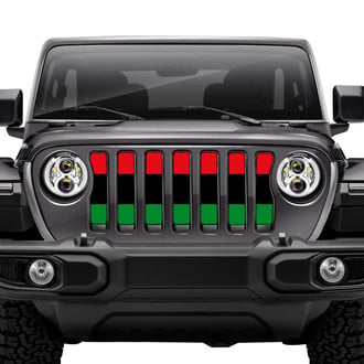 Dirty Acres® - 1-Pc Pan-African American Flag Style Perforated Main Grille