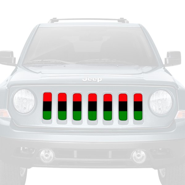 Dirty Acres® - 1-Pc Pan-African American Flag Style Perforated Main Grille