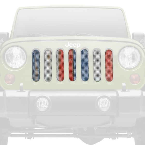 Dirty Acres® - 1-Pc Patriotic Pickets Style Perforated Main Grille
