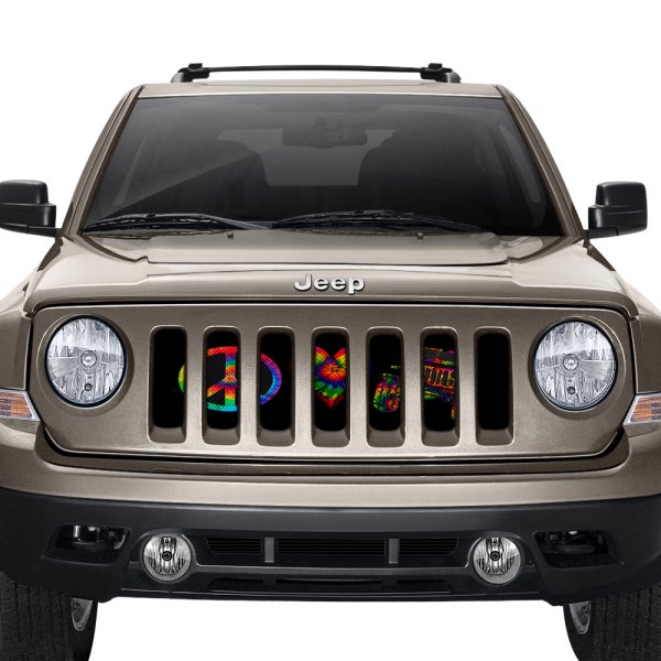 Dirty Acres® - 1-Pc Peace, Love, Jeep Style Perforated Main Grille