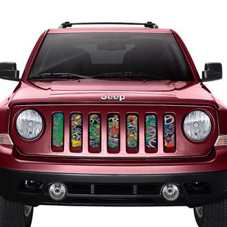 Dirty Acres® - 1-Pc Peace Tie Dye Style Perforated Main Grille