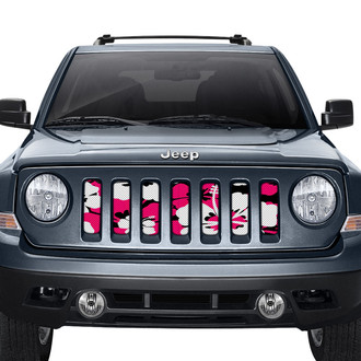 Dirty Acres® - 1-Pc Pink Hawaiian Hibiscus Style Perforated Main Grille