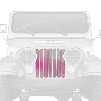 Dirty Acres® - 1-Pc Ombre Style Pink/White Perforated Main Grille
