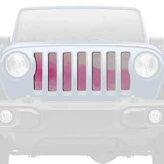 Dirty Acres® - 1-Pc Ombre Style Pink/White Perforated Main Grille