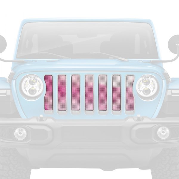 Dirty Acres® - 1-Pc Ombre Style Pink/White Perforated Main Grille