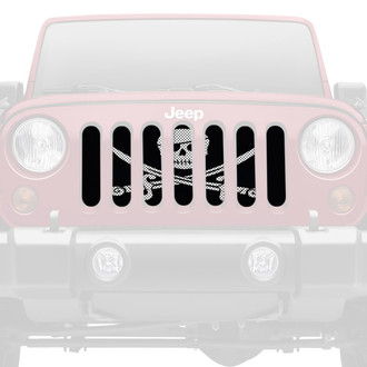 Dirty Acres® - 1-Pc Pirate Flag Style Perforated Main Grille