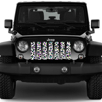 Dirty Acres® - 1-Pc Platinum 90's Leopard Print Style Perforated Main Grille