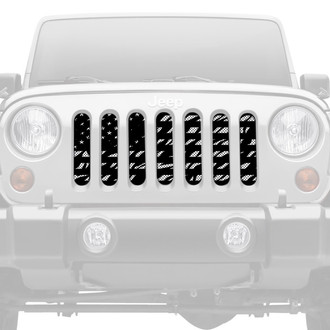 Dirty Acres® - 1-Pc Platinum Zebra American Flag Style Perforated Main Grille