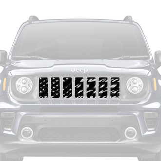 Dirty Acres® - 1-Pc Platinum Zebra American Flag Style Perforated Main Grille