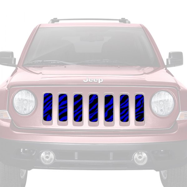 Dirty Acres® - 1-Pc Platinum Blue Zebra Style Perforated Main Grille