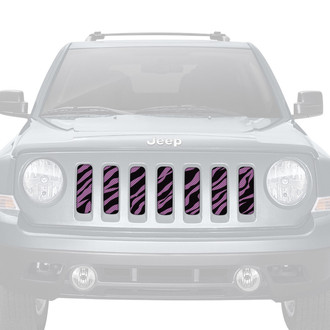 Dirty Acres® - 1-Pc Platinum Baby Pink Zebra Style Perforated Main Grille
