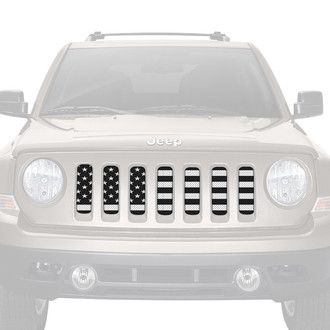 Dirty Acres® - 1-Pc Platinum American Flag Style Perforated Main Grille