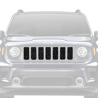 Dirty Acres® - 1-Pc Platinum Leopard Print Style Gray/Black Perforated Main Grille