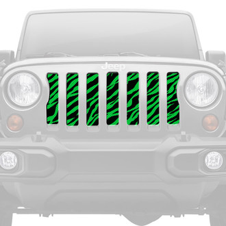 Dirty Acres® - 1-Pc Platinum Green Zebra Style Perforated Main Grille