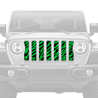 Dirty Acres® - 1-Pc Platinum Green Zebra Style Perforated Main Grille