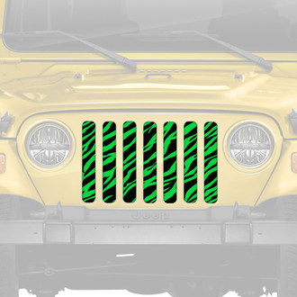Dirty Acres® - 1-Pc Platinum Green Zebra Style Perforated Main Grille