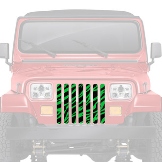 Dirty Acres® - 1-Pc Platinum Green Zebra Style Perforated Main Grille