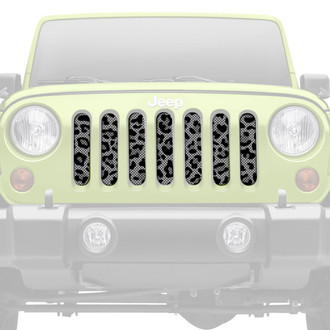 Dirty Acres® - 1-Pc Platinum Gray Leopard Print Style Perforated Main Grille