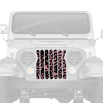 Dirty Acres® - 1-Pc Platinum Cheetah Style Pink Perforated Main Grille