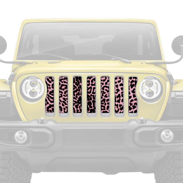 Dirty Acres® - 1-Pc Platinum Cheetah Style Pink Perforated Main Grille