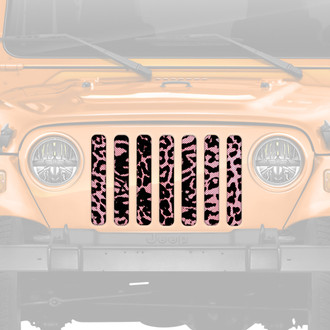 Dirty Acres® - 1-Pc Platinum Cheetah Style Pink Perforated Main Grille