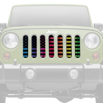 Dirty Acres® - 1-Pc Platinum Pride American Flag Style Perforated Main Grille