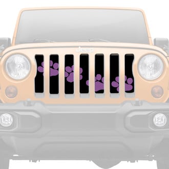 Dirty Acres® - 1-Pc Platinum Puppy Paw Prints Style Purple Perforated Main Grille