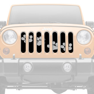 Dirty Acres® - 1-Pc Platinum Puppy Paw Prints Style White Perforated Main Grille