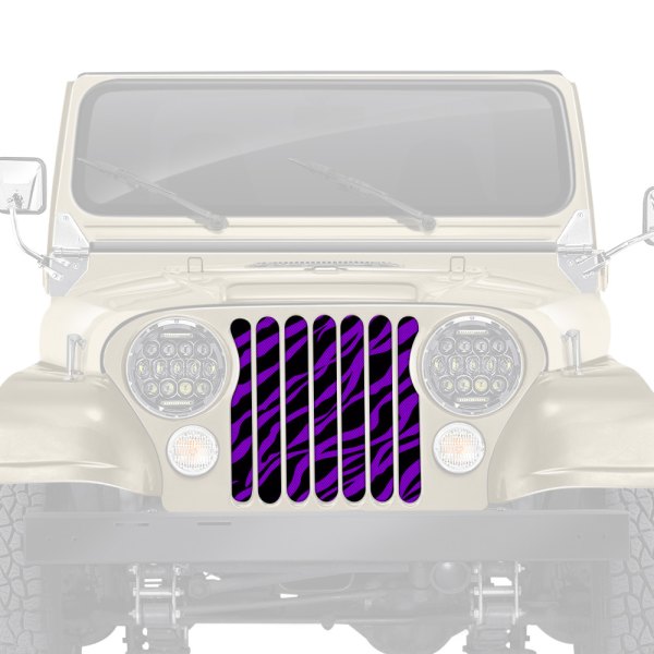 Dirty Acres® - 1-Pc Platinum Purple Zebra Style Perforated Main Grille