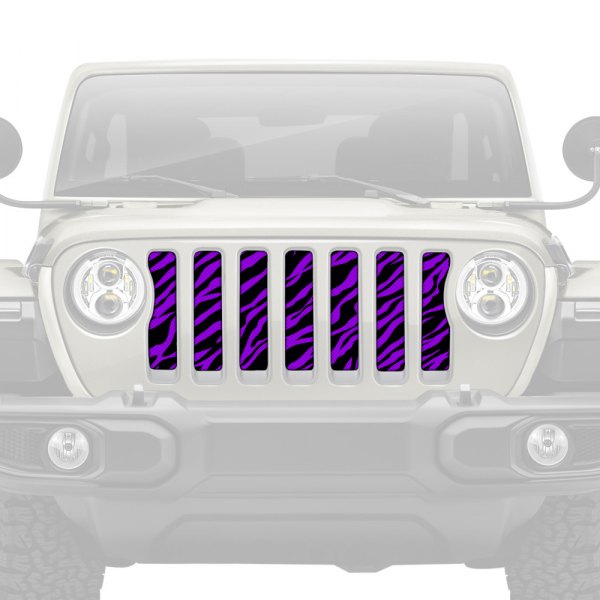 Dirty Acres® - 1-Pc Platinum Purple Zebra Style Perforated Main Grille