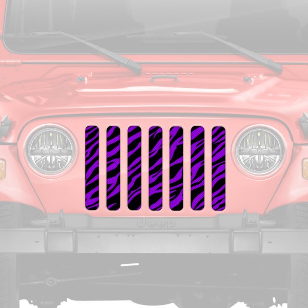 Dirty Acres® - 1-Pc Platinum Purple Zebra Style Perforated Main Grille