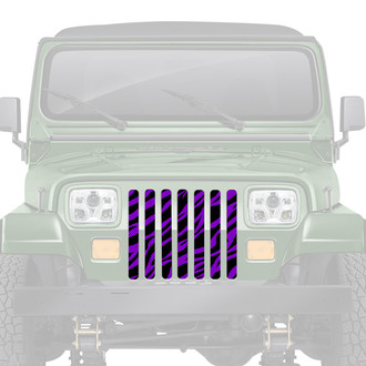 Dirty Acres® - 1-Pc Platinum Purple Zebra Style Perforated Main Grille