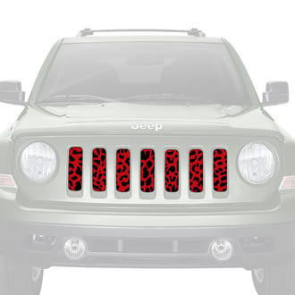 Dirty Acres® - 1-Pc Platinum Cheetah Style Red Perforated Main Grille