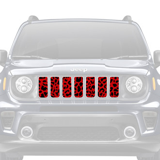 Dirty Acres® - 1-Pc Platinum Cheetah Style Red Perforated Main Grille