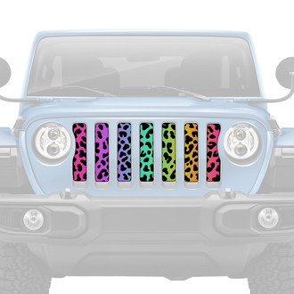 Dirty Acres® - 1-Pc Platinum Cheetah Style Rainbow Perforated Main Grille