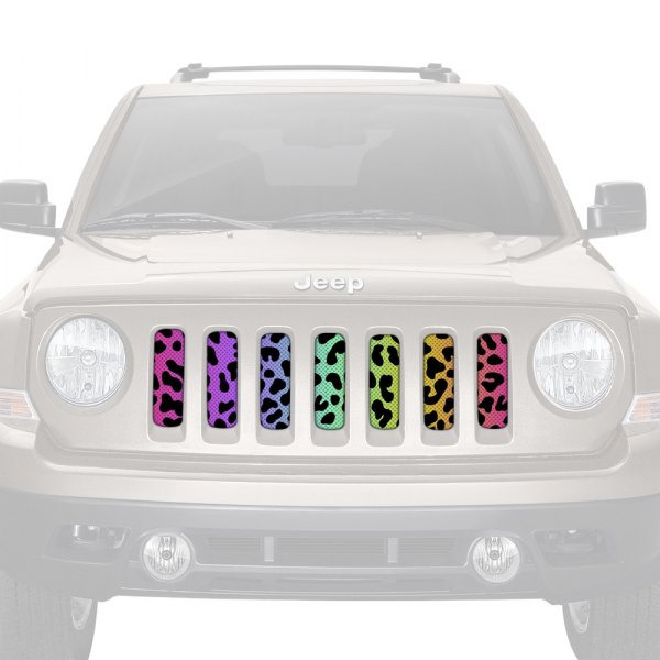 Dirty Acres® - 1-Pc Platinum Cheetah Style Rainbow Perforated Main Grille