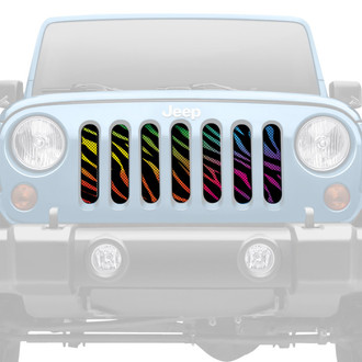 Dirty Acres® - 1-Pc Platinum Rainbow Zebra Style Perforated Main Grille