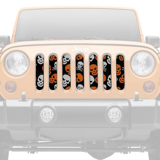 Dirty Acres® - 1-Pc Platinum Skulls Style Pink/Green Perforated Main Grille