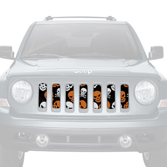 Dirty Acres® - 1-Pc Platinum Skulls Style Pink/Green Perforated Main Grille
