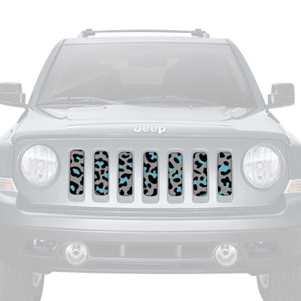 Dirty Acres® - 1-Pc Platinum Leopard Print Style Teal Perforated Main Grille