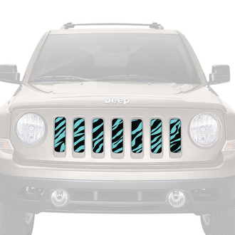 Dirty Acres® - 1-Pc Platinum Teal Zebra Style Perforated Main Grille