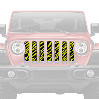 Dirty Acres® - 1-Pc Platinum Yellow Zebra Style Perforated Main Grille